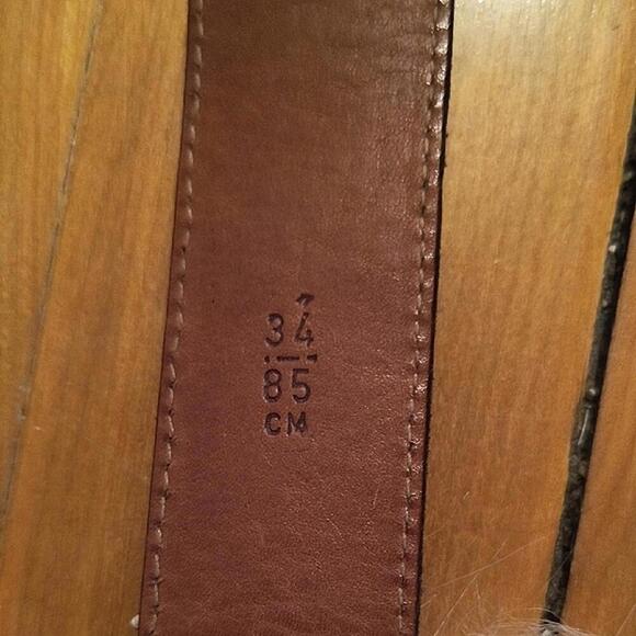 Polo by Ralph Lauren Black Crocodile Leather Belt. Size 34. Good Condition - Picture 6 of 9
